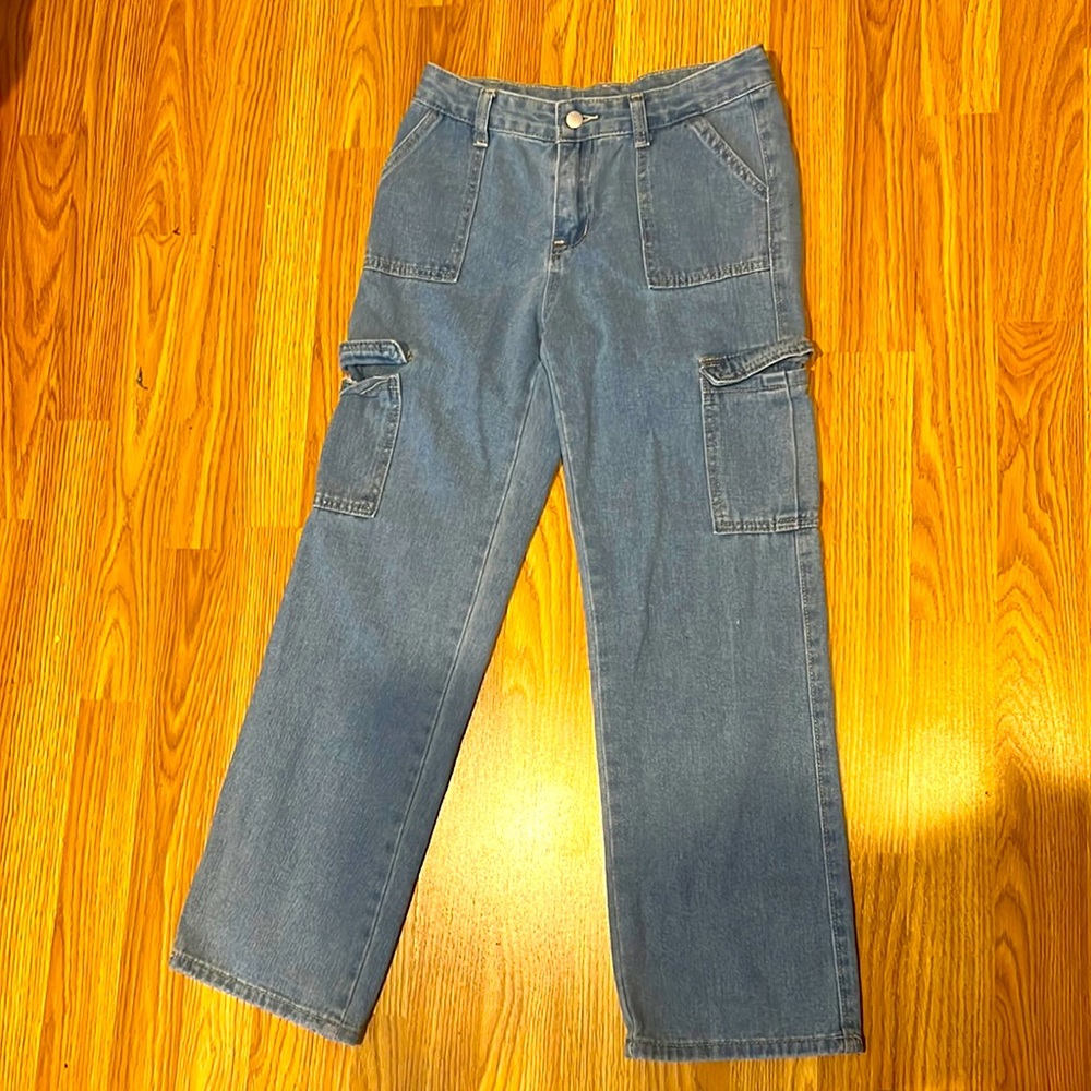 SHEIN light blue cargo pants
